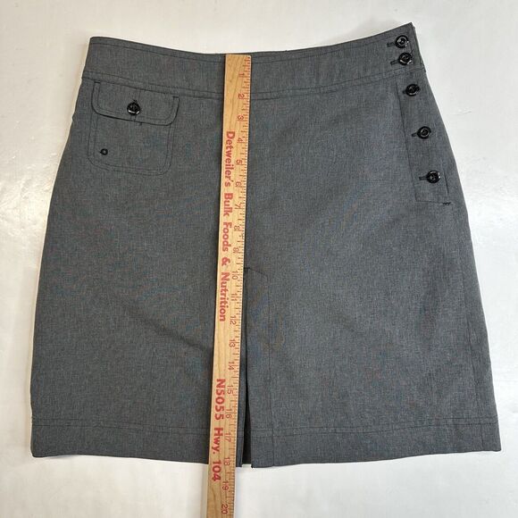 Lole Skort Womens Sz 4 Gray Polyester Casual Button Side Skirt/Shorts - Picture 4 of 11
